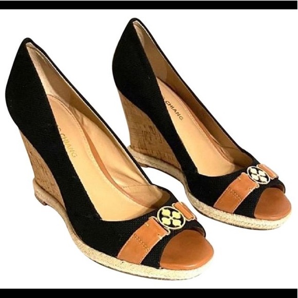 LIKE NEW Arturo Chiang Ralin Peep Toe Cork Wedge Shoes (Sz. 8M/38) $129 - Picture 16 of 16